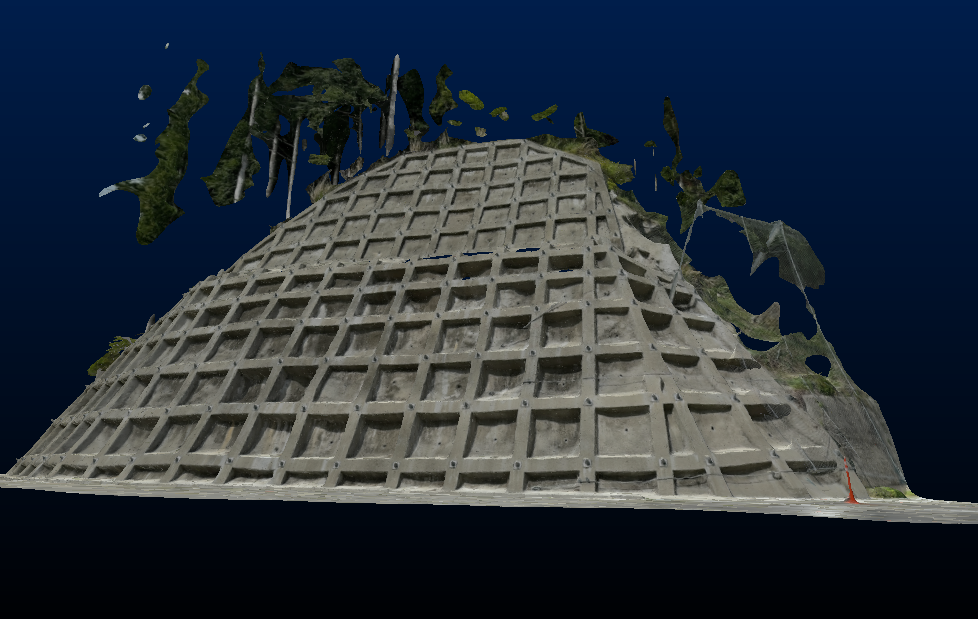 LRTKで取得した法面の3Dメッシュ